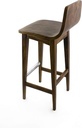 BANCO URBAN - BANCO PARA BARRA. MADERA DE PAROTA NATURAL (ALTURA 75 CM)