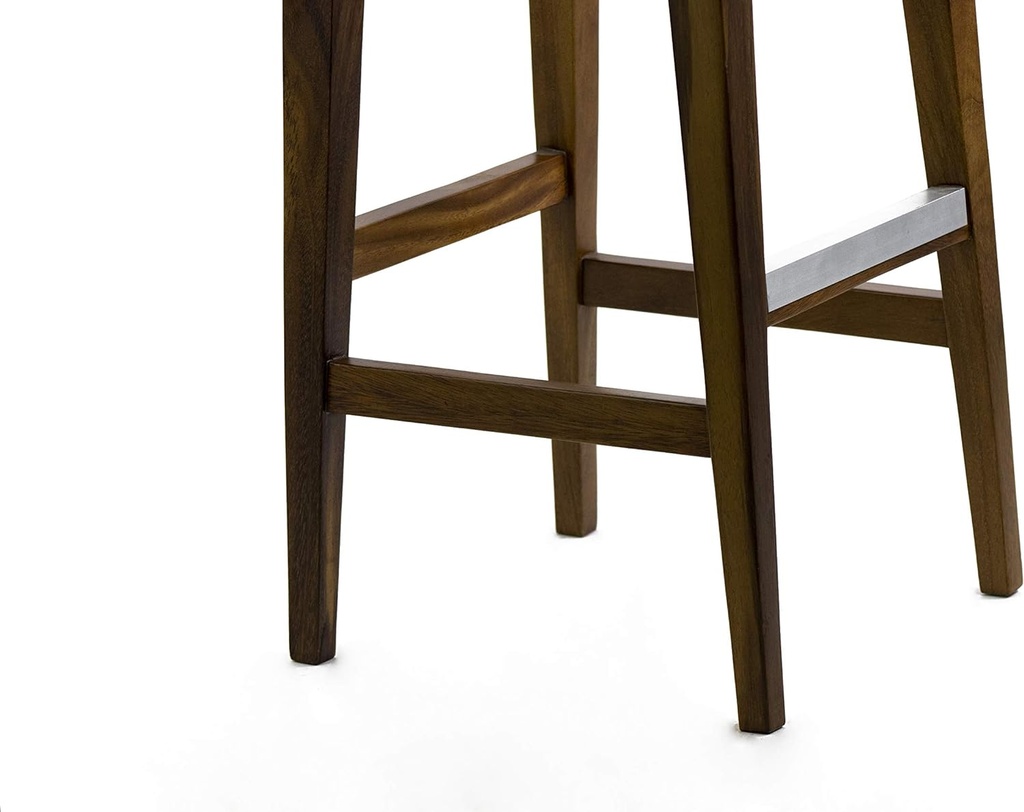 BANCO URBAN - BANCO PARA BARRA. MADERA DE PAROTA NATURAL (ALTURA 75 CM)