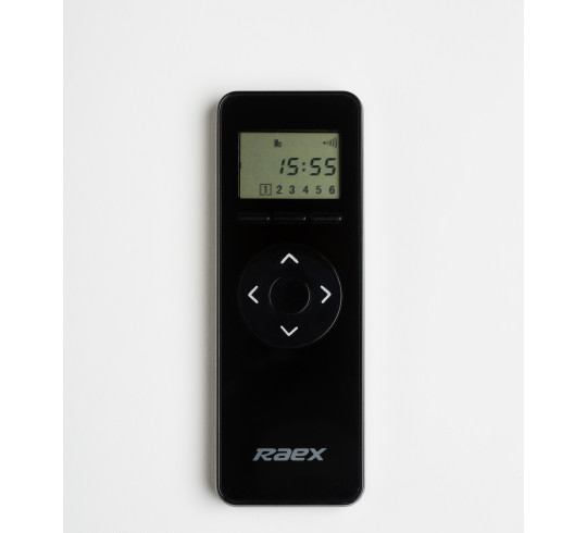 CONTROL REMOTO NEGRO CON PANTALLA LCD, 6 CANALES