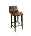 BANCO URBAN - BANCO PARA BARRA. MADERA DE PAROTA NATURAL (ALTURA 75 CM)