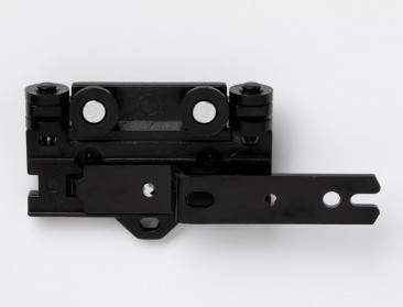 [MBE80-IZQ-N] MAESTRO (CARRO) IZQUIERDO NEGRO 8 LLANTAS PARA BASTON EXPUESTO Y ESCONDIDO