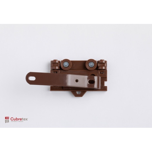 [MBE60-DER-CF] MAESTRO (CARRO) DERECHO DE 6 LLANTAS CAFE PARA BASTON ESCONDIDO.