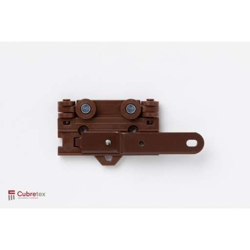 [MBE60-IZQ-CF] MAESTRO (CARRO) IZQUIERDO DE 6 LLANTAS CAFE PARA BASTON ESCONDIDO.