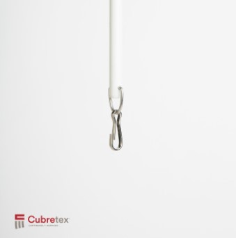 BASTON DE FIBRA DE VIDRIO BLANCO DE 3/8” (9.5MM) CON GANCHO