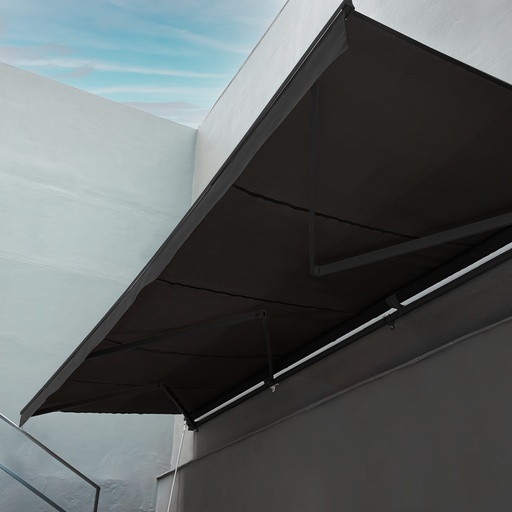 [GSR-595-DG] SUNSET RETRACT 595X300 NEGRO TELA DARKGR